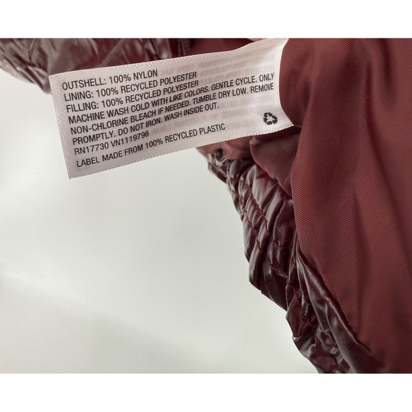 NWT A New Day Puffer Jacket Water Resistant Burgundy Red Quilted Coat Size Small - Picture 7 of 8